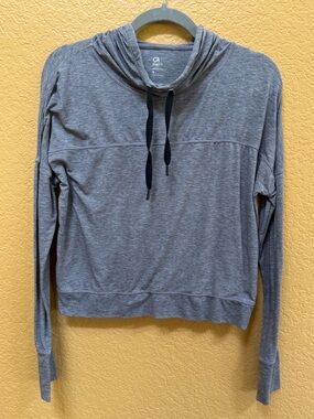 GapFit Lightweight Grey Hoodie with Drawstring Gap - Size Small